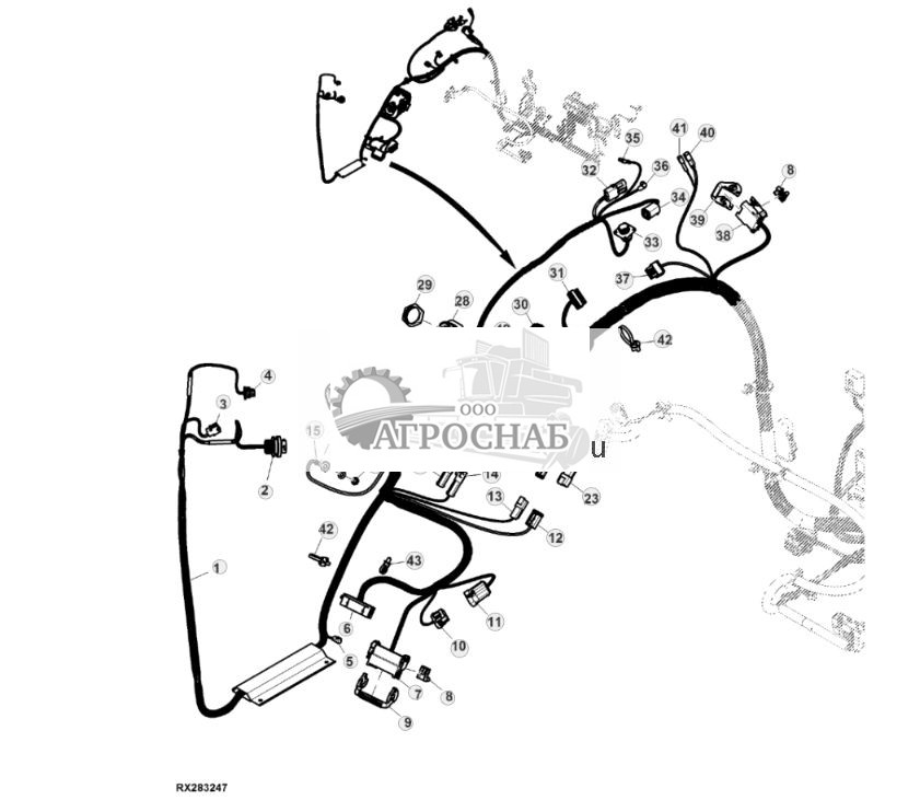Жгут проводов кабины, процессор CommandCenter™ 4600 поколения 4 (24) (804101 - ) - ST908574 343.jpg